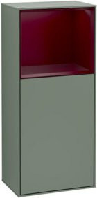 V&B Seitenschrank Finion mit LED-Wandbeleuchtung und Glastüren, B/T/H: 41,8 x 27,0 x 93,6 cm - Bild 1
