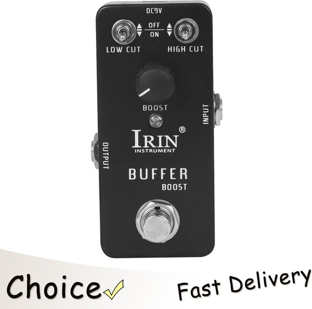 IRIN Buffer Boost E-Gitarren-Effektpedal Signalverstärker mit True Bypass in Schwarz - Bild 1