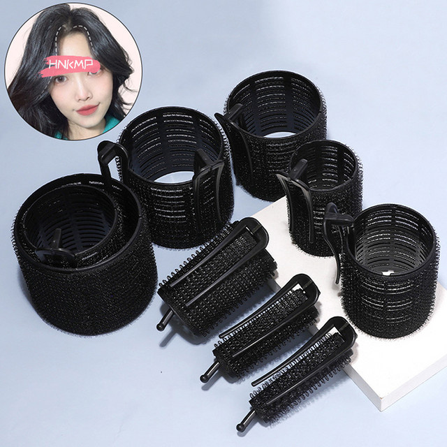 Schwarze selbstklebende Lockenwickler-Rollen mit Clips, Damen - Bild 1