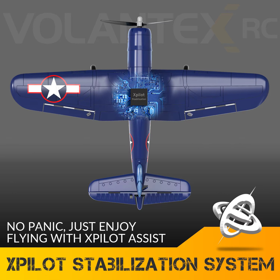 ANTSIR F4U Corsair RC Flugzeug, 2,4 GHz, 4CH, 400 mm Spannweite, RTF - Bild 4
