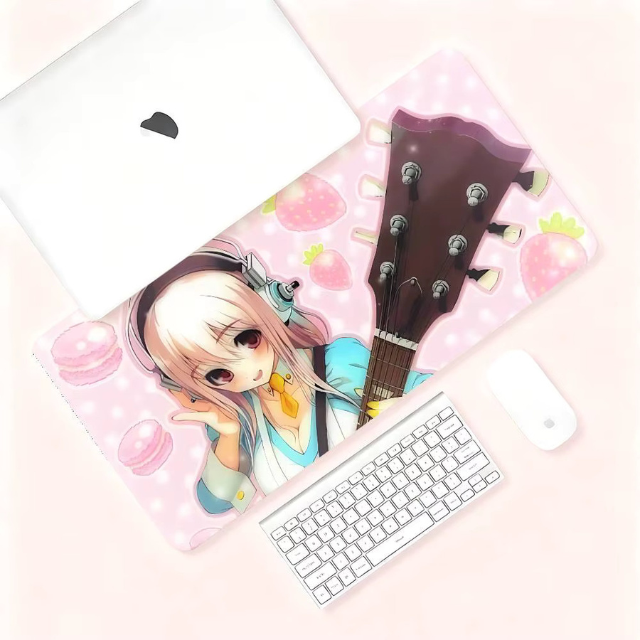 S-SUPER SONICO Mauspad mit Landschaftsdesign, große Schreibtischunterlage für Laptop und Tastatur, Multicolour - Bild 4