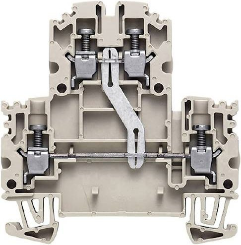Weidmüller Reihenklemme 2515410000 mit 4mm Schrauben in Dunkelbeige, 100 Stück - Bild 1