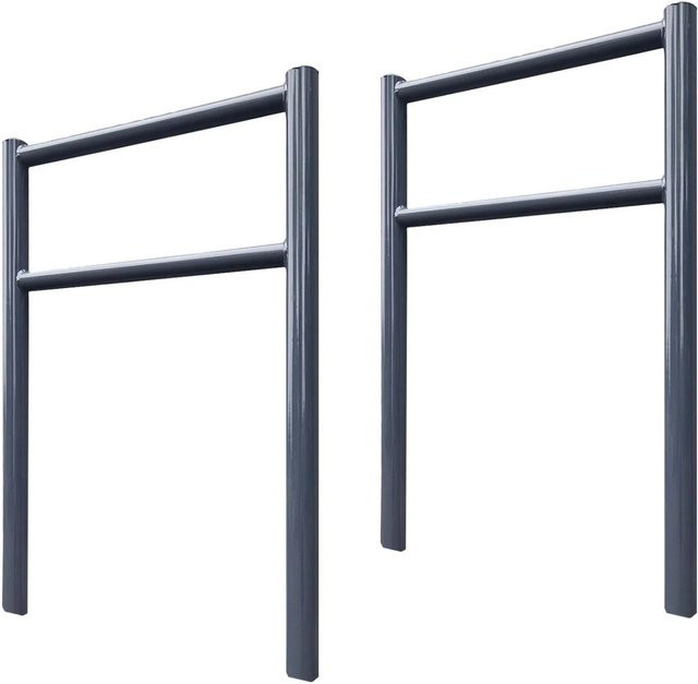 TRUTZHOLM 2er Set Fahrradanlehnbügel Typ H aus Stahl in Anthrazit, Höhe: 115 cm, Breite: 75 cm - Bild 1