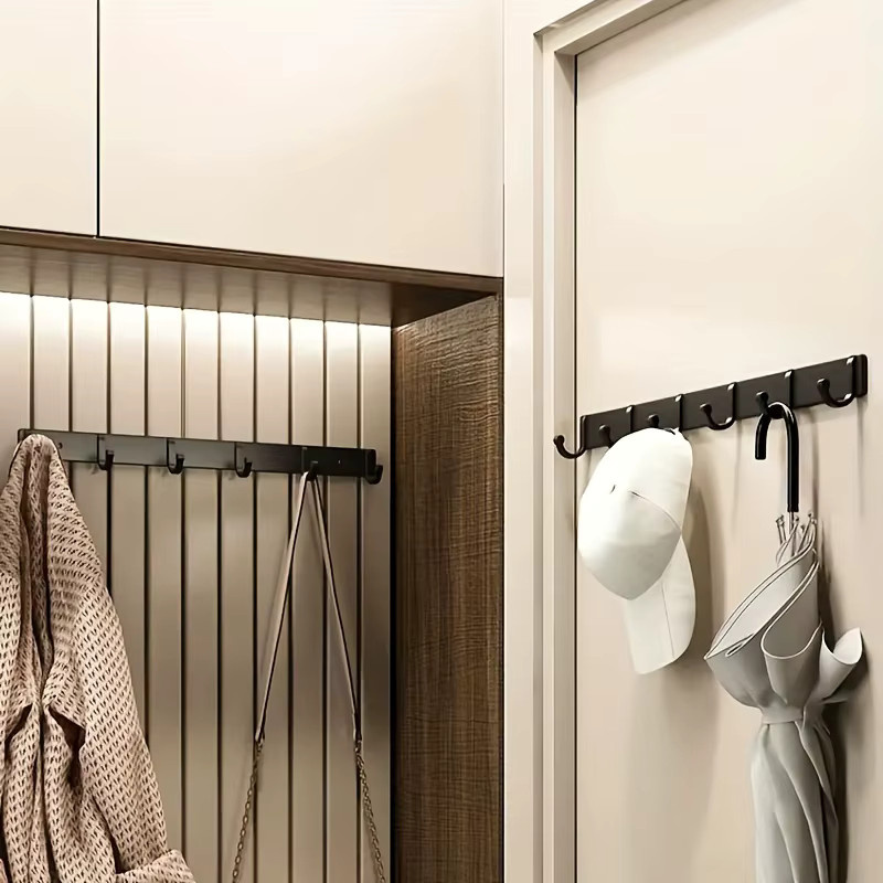 Space Aluminium Wandhaken in Schwarz für Badezimmer und Wohnzimmer zur platzsparenden Aufbewahrung - Bild 3