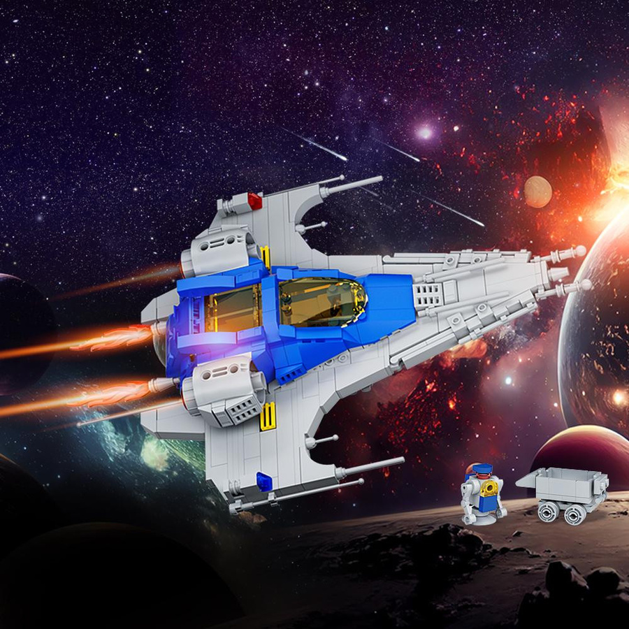 Gobricks MOC Zeitloses Raumschiff Discovery Konstruktionssteine ab 14 Jahren - Bild 2