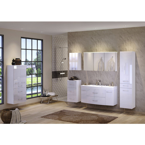 HELD MÖBEL Seitenschrank Florida in Weiss, modern und glänzend, B/T/H: 40 x 35 x 180 cm - Bild 2