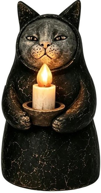 Ziyizu Halloween Kapuzen-Kerzenhalter Dekoration in Schwarz - Bild 1