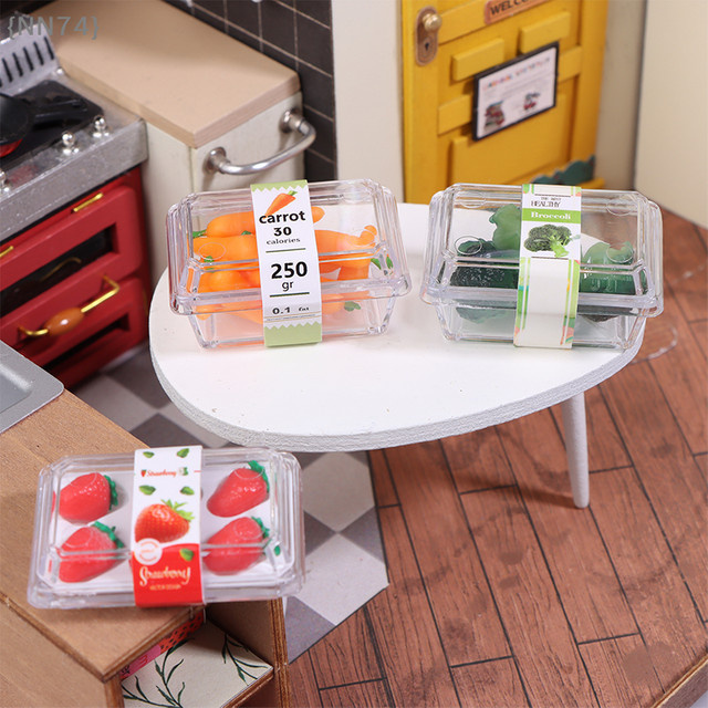 JETTING Mini-Supermarkt-Gemüse- und Obst-Set, Puppenhaus-Dekorationszubehör - Bild 1