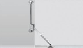 Hettich Klappenhalter Klassik D mit Lager L 258 D / 400, links, vernickelt, silber - Bild 1