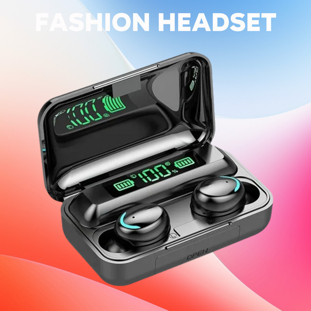 Briame F9 TWS Bluetooth Kopfhörer mit Digital Display in Schwarz - Bild 1