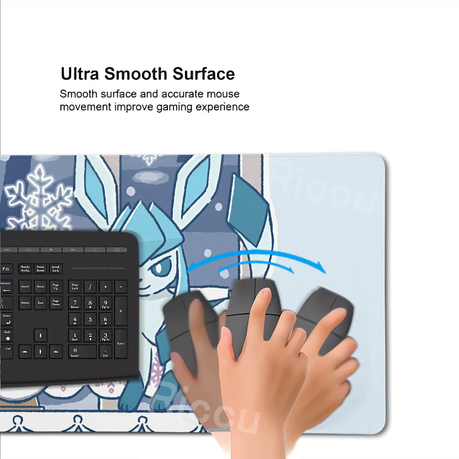 Potdemiel Mauspad Eevee Anime Gaming-Schreibtischunterlage Multicolor - Bild 3