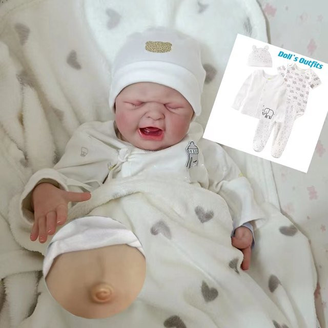 Maria Bebe Reborn Puppe, Silikon, Unisex, Weiß - Bild 1
