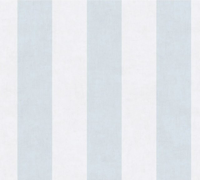 A.S. Création Vliestapete Streifen Hellblau, B: 0,53 m, L: 10,05 m - Bild 1