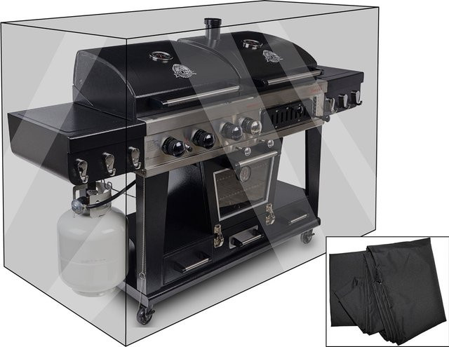 OUTFLEXX Premium Grillabdeckhaube wasserbeständig, schwarz, B/T/H: 191 x 67 x 123 cm - Bild 1