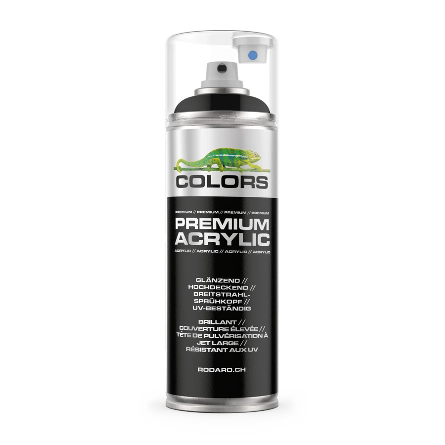 COLORS Premium Acrylic Sprühfarbe Schwarz Glanz 400ml - Bild 2