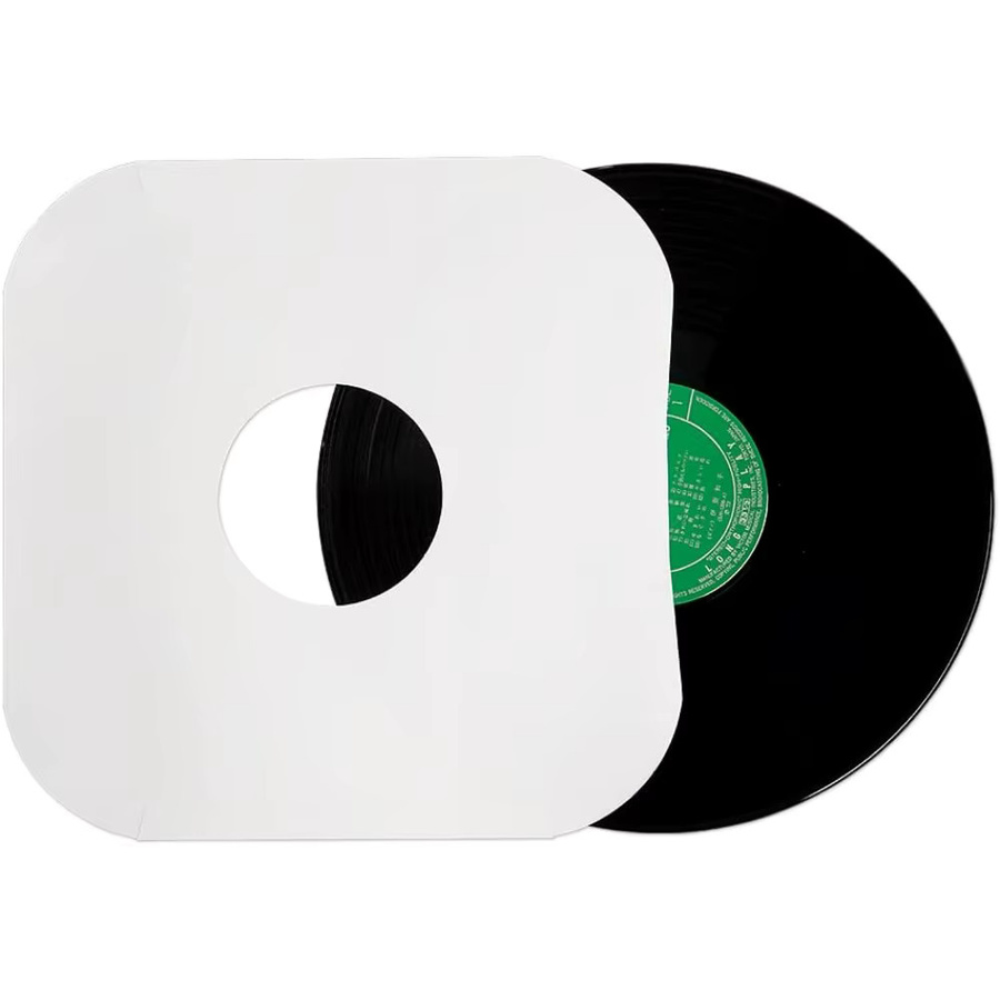 50er-Pack Archiv-Vinyl-Schallplattenhüllen für 12 Zoll LPs, säurefreie Innenhüllen aus weißem Kraftpapier zum Schutz deiner Medien - Bild 2