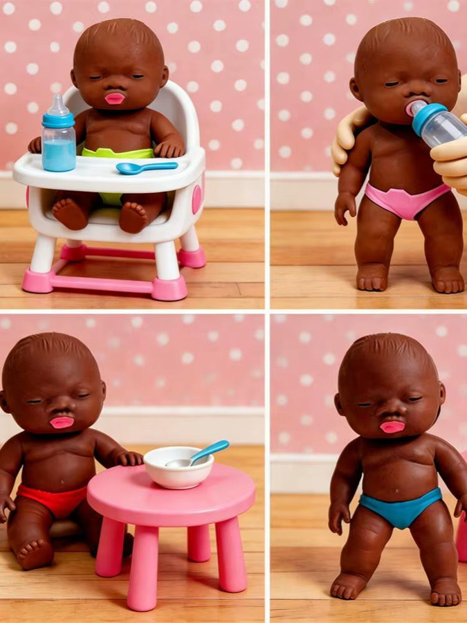 Natasha Black Baby Dolls, Puppen, Silikon, Schwarz, Bunt / Mehrfarbig - Bild 6