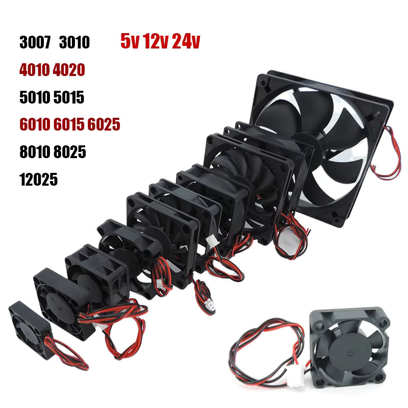 Gakaki DC Bürstenloser Lüfter mit 2pin xh2.54 Anschluss in Schwarz für 3D-Drucker und industrielle Anwendungen - Bild 3