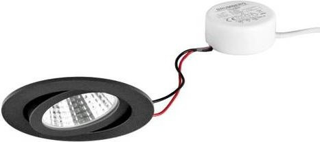 Brumberg LED Einbau- und Aufbaustrahler Schwarz, 6W, Warmweiß, dimmbar - Bild 1