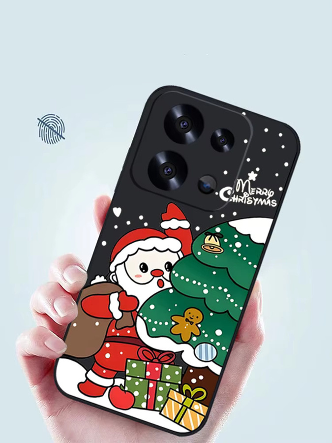 Weihnachtsbaum Handyhülle aus weichem Silikon mit Lanyard für Xiaomi Redmi Note 14 13 Pro Plus 5G 13 Pro 4G 13 12 11 Pro 5G in Lila - Bild 5