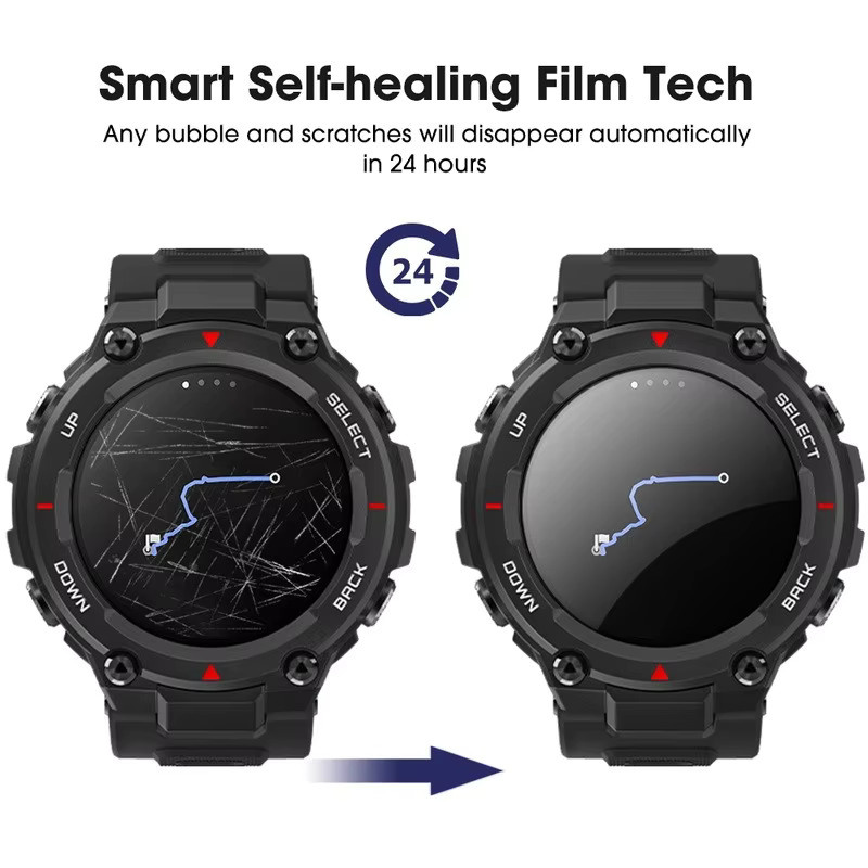 Huami Amazfit T-Rex Smartwatch Displayschutzfolie, Hydrogel, transparent, Unisex - Bild 4
