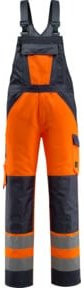 Mascot Latzhose Gosford Hi-Vis Orange/Schwarzblau Größe 58 nach EN ISO 20471 Class 3 - Bild 1