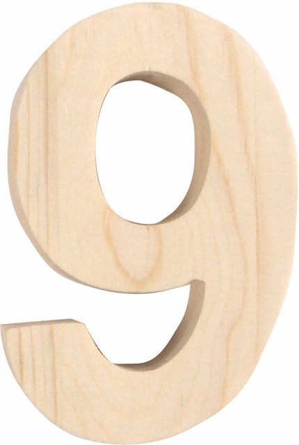 Rico Design Holz-Zahl 9 mit einem Durchmesser von 8 cm - Bild 1