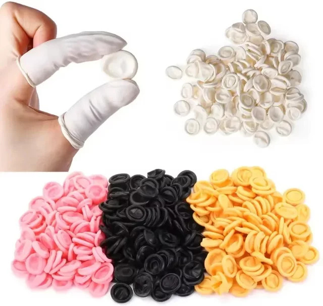 200 Stück Einweg Latex Fingerlinge, Farbe - Bild 1
