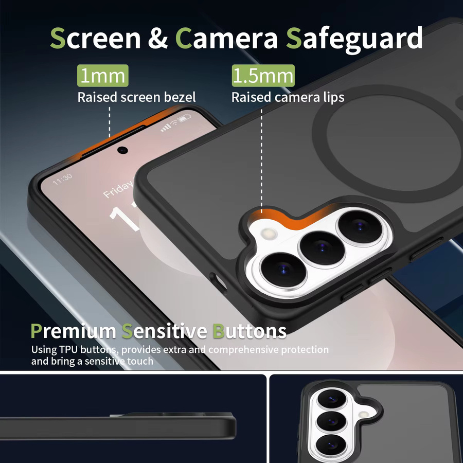 Magnetische Matte Handyhülle NYFundas für Samsung Galaxy S26 Ultra S25 FE S24 Plus S23 S22 A57 5G A37 A17 A56 A36 A26 A16 A55 A35 A15 in Blau - Bild 4