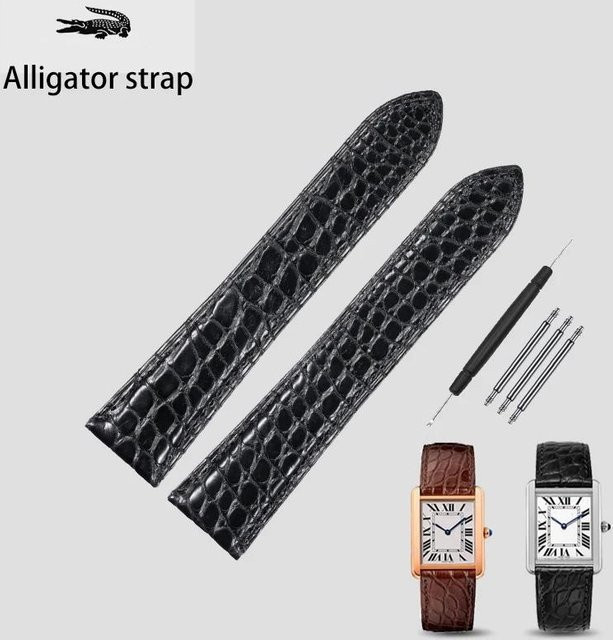 Cartier Uhrenarmband Alligatorleder, Grau, Unisex - Bild 1