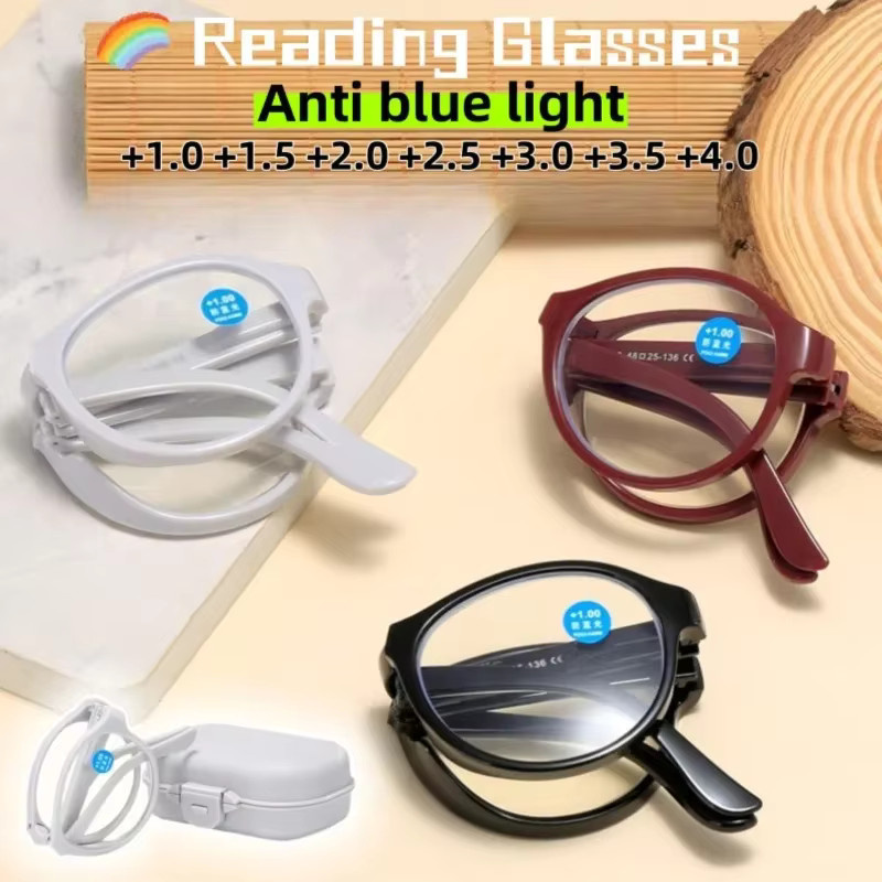 MOYOKA Lesebrille, Metall, Vollrand, Rund, Schwarz, Unisex - Bild 2