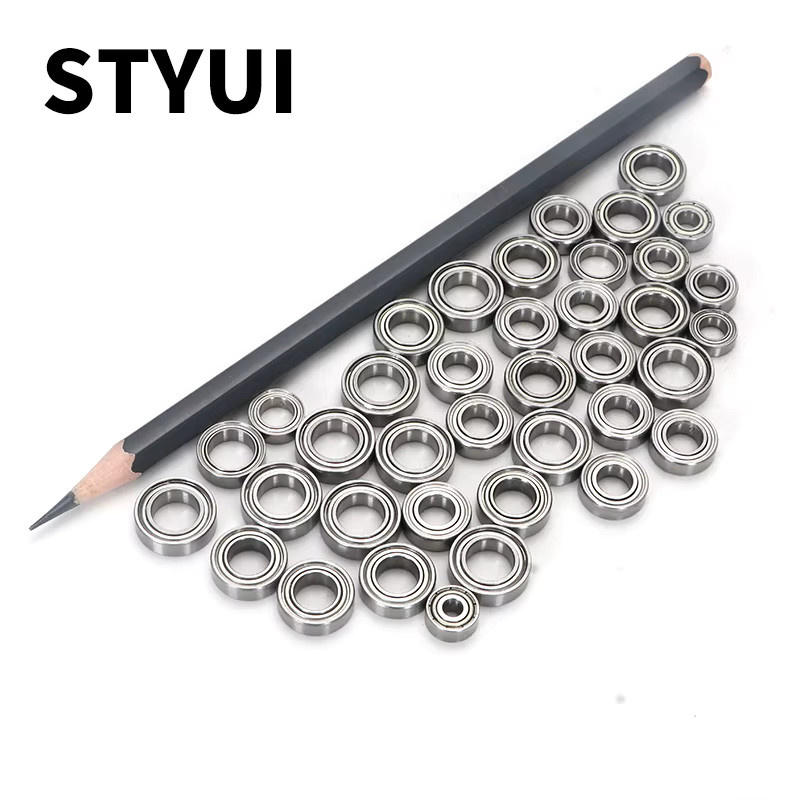 10er Set STYUI Mikro-Kugellager aus Edelstahl in Silber (verschiedene Typen) - Bild 2