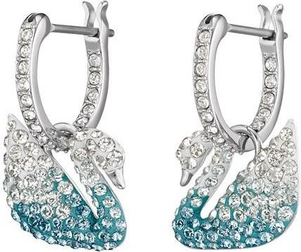 Swarovski Kristallohrringe, Silber, Weiß, Damen - Bild 1
