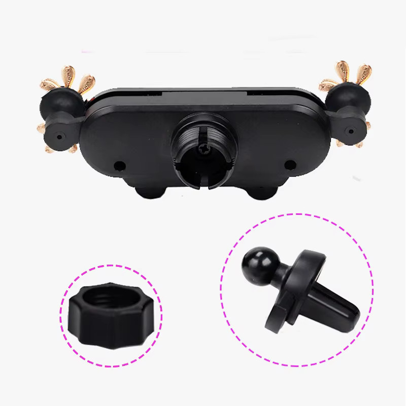Baisher Universal Auto Handyhalterung mit Bowknot und Diamant-Design für die Lüftung, Schwarz - Bild 3