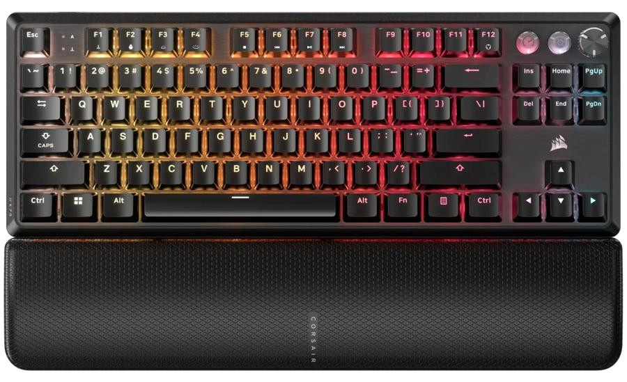 Corsair K70 PRO TKL Kabelgebundene RGB Mechanische Tastatur mit Magnetic-Mechanical Switches in Schwarz - Bild 1