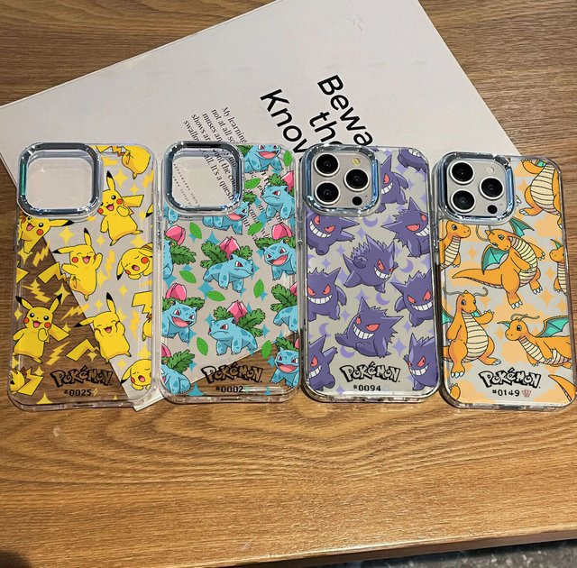 Transparente Handyhülle mit Cartoon Pokémon Motiv für Apple iPhone 11 bis iPhone 17 Pro Max - Bild 1