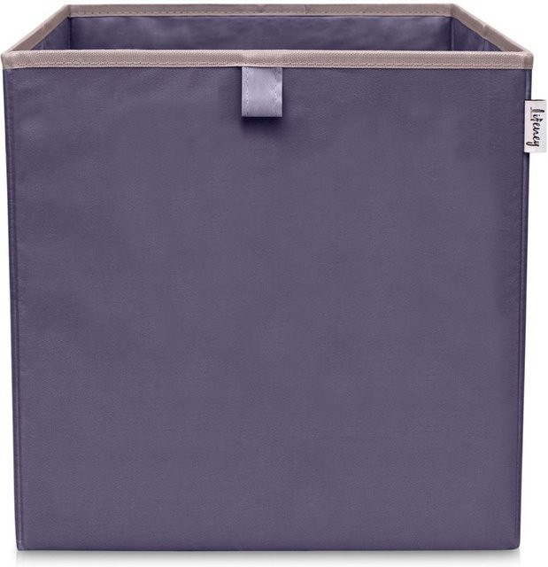 Lifeney Aufbewahrungsbox aus Stoff in Anthrazit, B/T/H: 33 x 33 x 33 cm - Bild 1