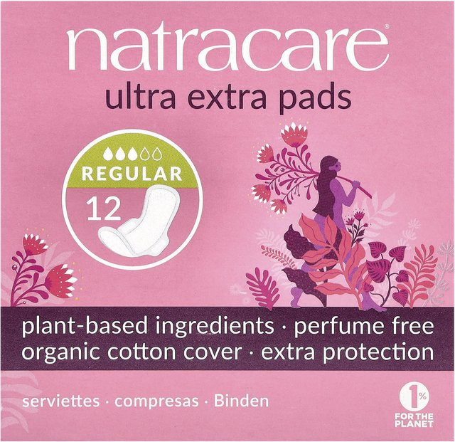 Natracare Ultra Extra Binde, Bio-Baumwolle, Regular, 12 Stück - Bild 1