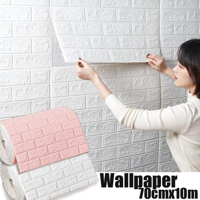 Wasserfester Wandaufkleber in weißer Farbe mit geometrischem Design zum Abziehen und Aufkleben - Bild 1
