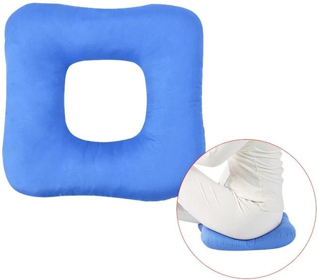 Druckentlastendes Sitzkissen von Yiran Health & Beauty in Blau mit Memory-Foam zur Dekubitusprophylaxe und orthopädischen Pflege für Senioren - Bild 1