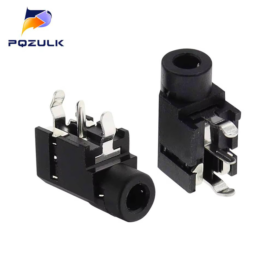 10er Set PQZULK 3,5mm Weibliche Audio Stecker PJ-314A 3 Pin DIP Kopfhörer Buchse in Schwarz - Bild 2