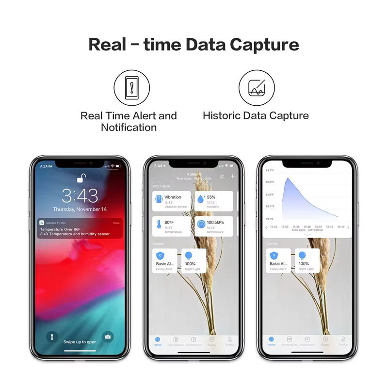 Aqara Zigbee Smart Temperatursensor mit Luftdruck- und Luftfeuchtigkeitssensor in Weiß für Xiaomi Mi Home App - Bild 2