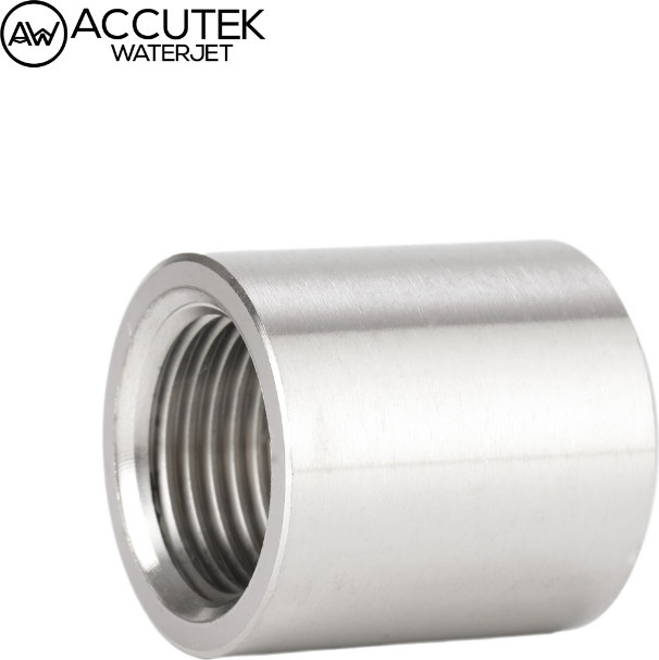 AW Edelstahl Rohrverschraubung Runde Kupplung Buchse Gelenk Stecker Adapter mit BSPP Gewinde in Silber - Bild 1