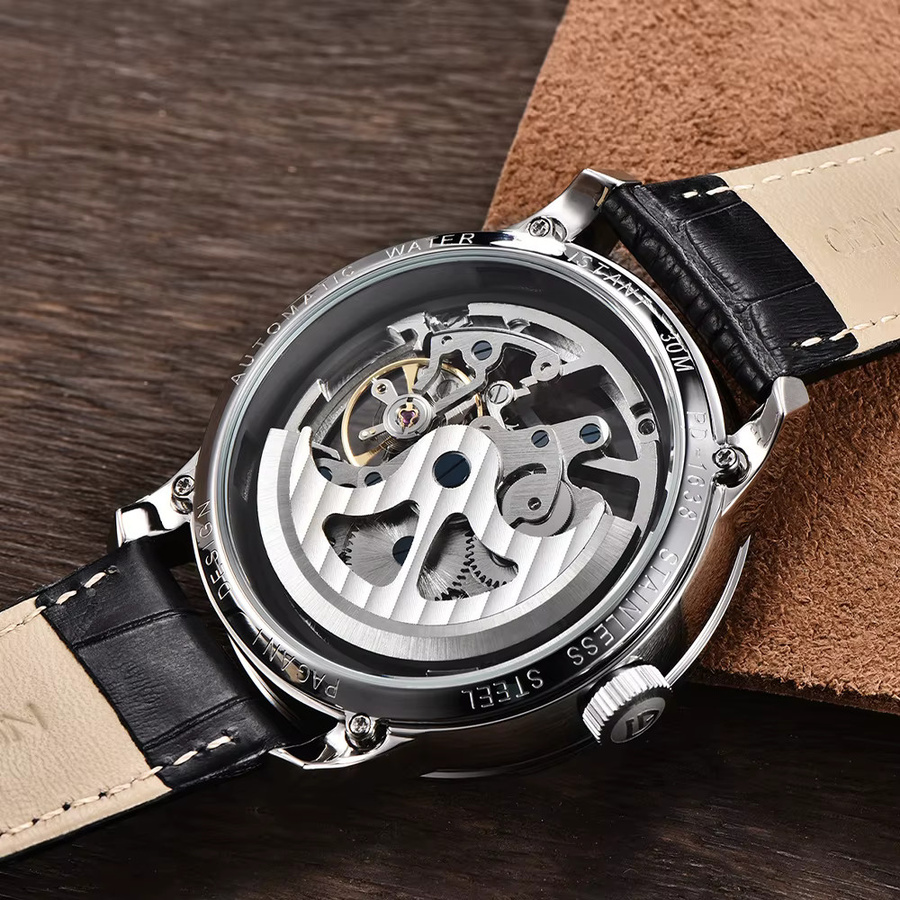 Pagani Design Armbanduhr, Automatik, Edelstahl, Leder, 43 mm, Herren - Bild 5