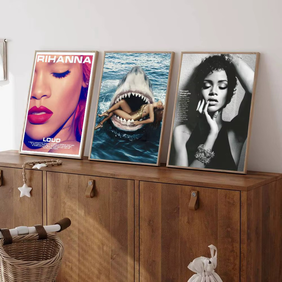 Vintage Poster Rihanna Popmusik Wasserfester Papieraufkleber Multicolour für deine Wanddekoration - Bild 2