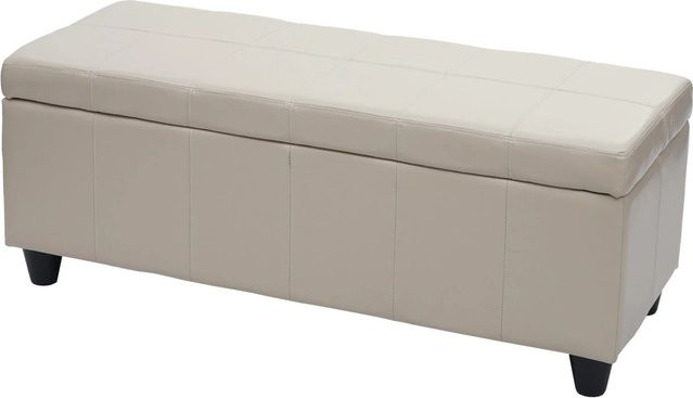 MCW Aufbewahrungstruhe Kriens Sitzbank aus Kunstleder in Beige, B/T/H: 114 x 45 x 45 cm - Bild 2