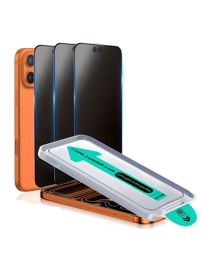NNBILI 3er-Pack Matte Sichtschutz-Displayschutzfolie für iPhone 16 15 14 13 12 11 Pro Max Plus, Oleophobisch und Staubfrei, Transparent - Bild 4