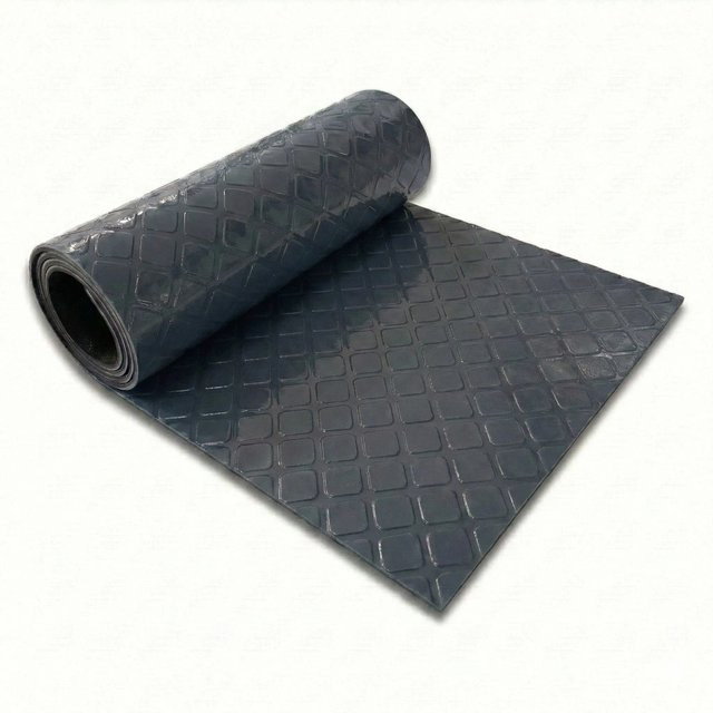 Floordirekt PVC-Bodenbelag Check Quadra in Dunkelgrau mit Quadrat-Optik, rutschfest, Breite: 110 cm, Länge: 400 cm - Bild 1