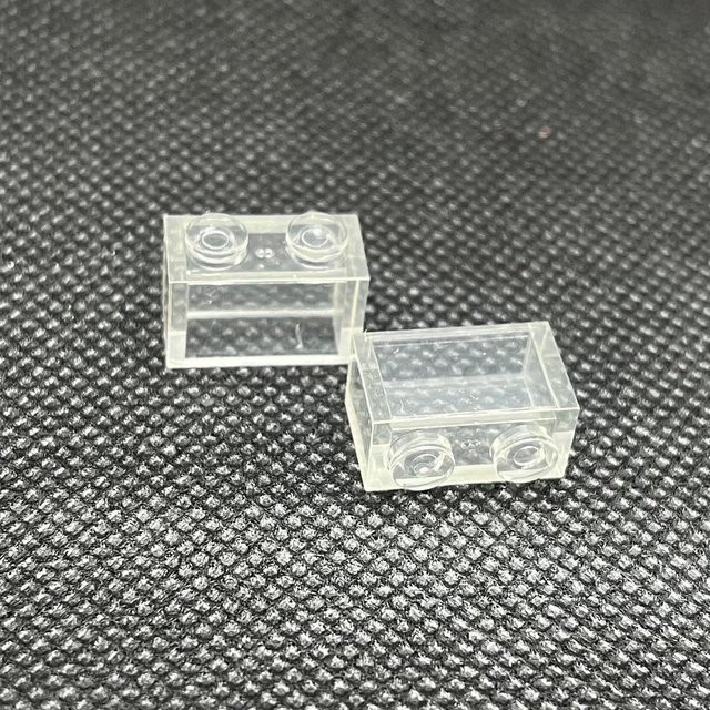 MagicMonkey Transparent Klar Ziegel 1x2 Baustein, 40-teiliges Set, Zubehör - Bild 1
