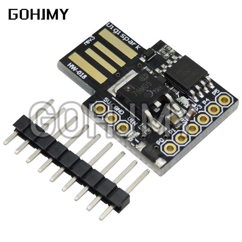 GOHJMY Digispark Kickstarter-Entwicklungsboard ATTINY85-Modul für Arduino mit USB-C Anschluss in Schwarz - Bild 2